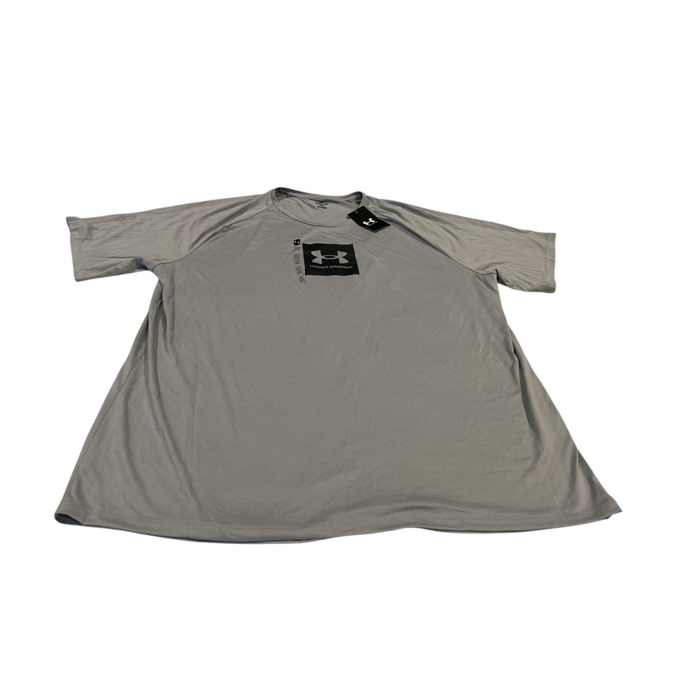 Under Armour T-Shirt Men's 3XL Gray Tech Print Fill Loose Fit‎ Performance NWT
